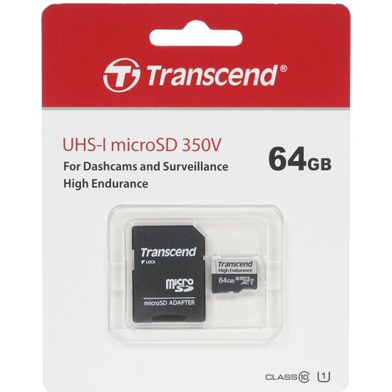 Transcend High Endurance microSDXC UHS-I 64GB — фото, цена, отзывы