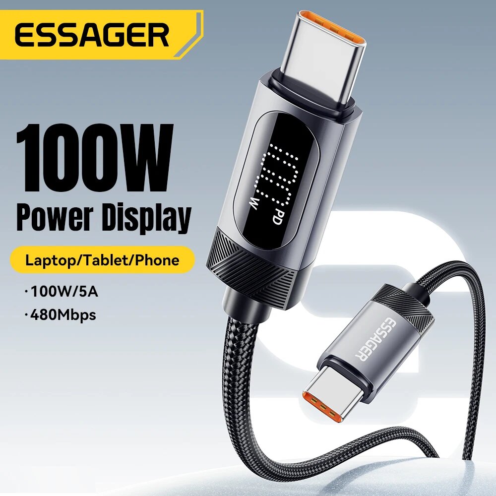 Essager USB C to USB C Cable 100W PD 3.1 Gen2 1m — фото, цена, отзывы